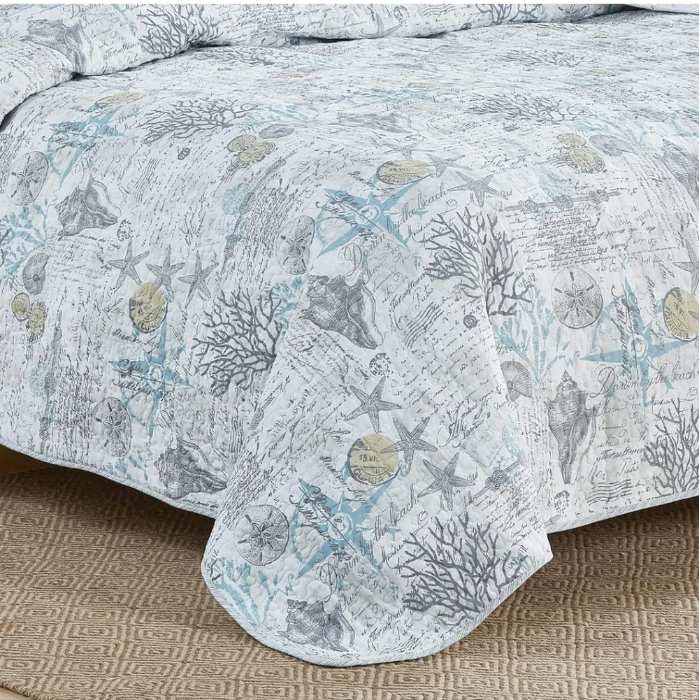 Tommy Bahama - Queen Quilt Set, Reversible Cotton Bedding with Matching Shams